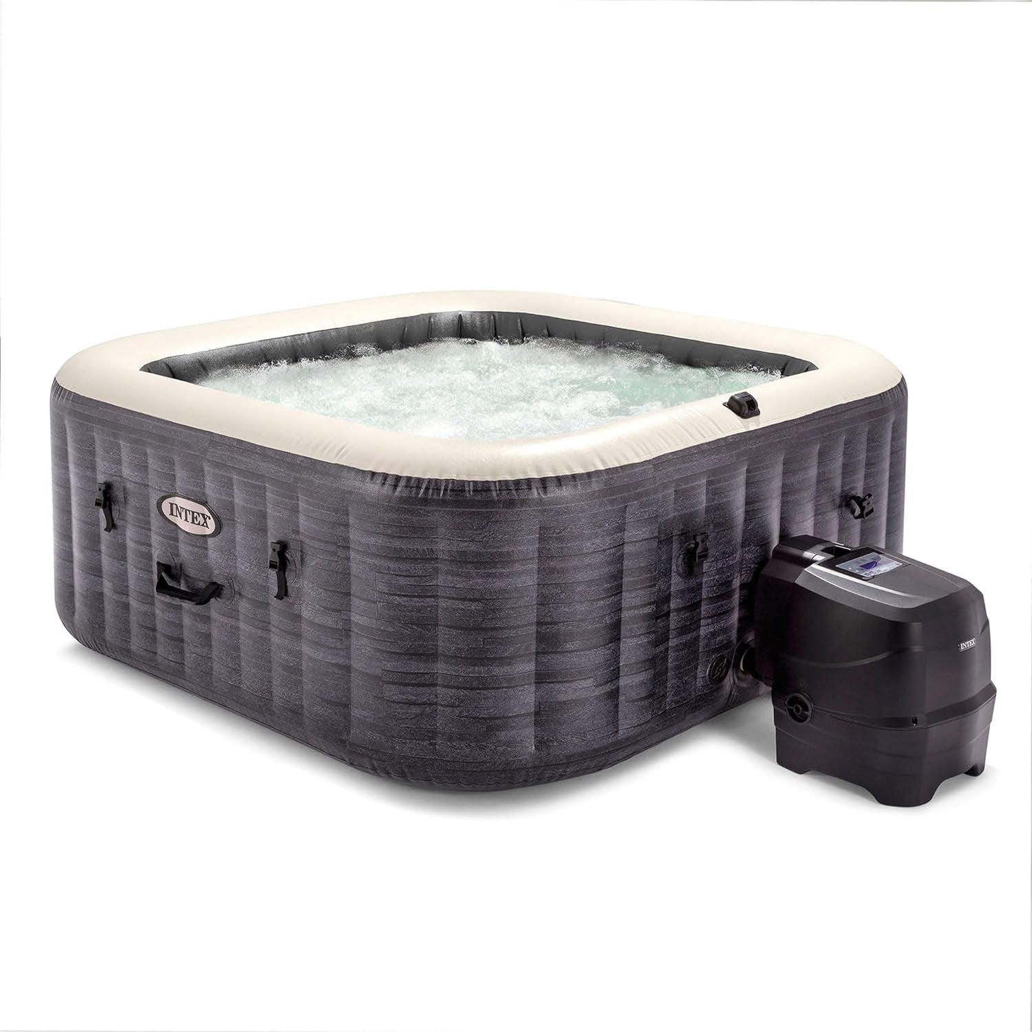 Greystone Deluxe 4 Person Inflatable Hot Tub With Wireless