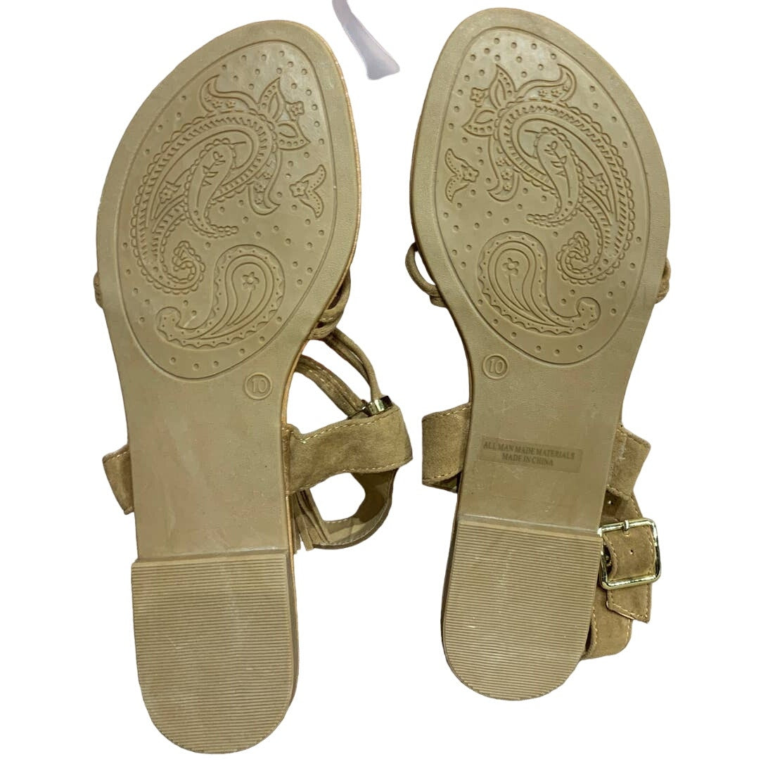 New Soho Girls US 10 Pom Pom Slingback Thong Flip Flop Sandal Shoes