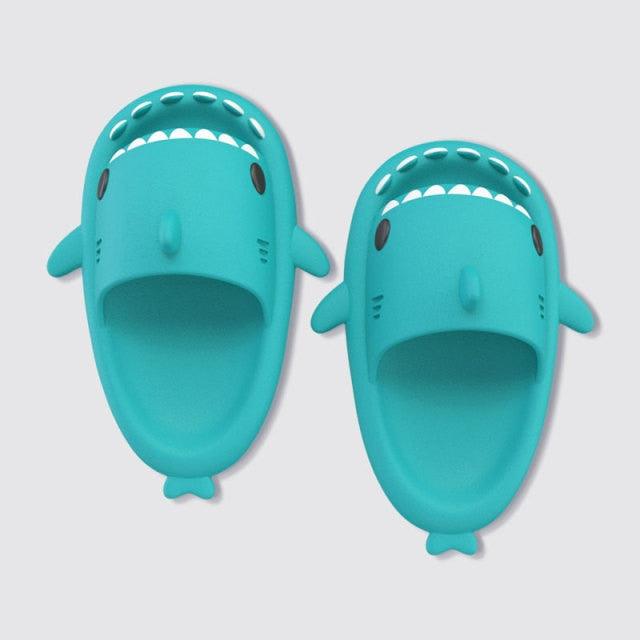 New Summer Slippers Lovely Shark Shape Slides outdoor Shoes. Kids Children Flip Flops Lightweight Open Toe Beach Pool Slides Sandals Shark Shower Slipper Toddler Non-Slip Summer Slippers Water Shoes