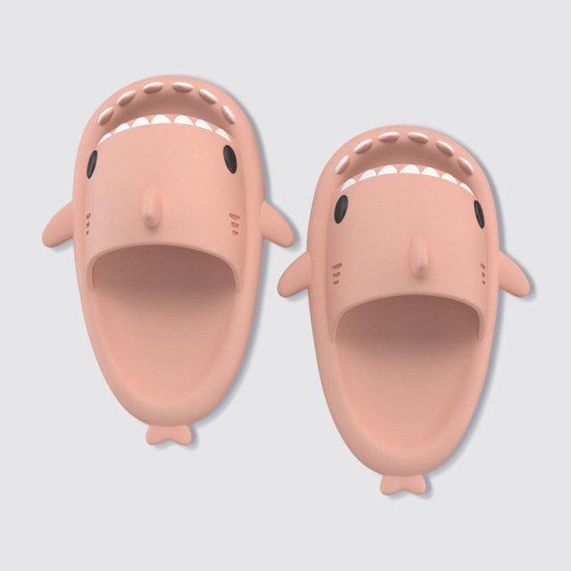 New Summer Slippers Lovely Shark Shape Slides outdoor Shoes. Kids Children Flip Flops Lightweight Open Toe Beach Pool Slides Sandals Shark Shower Slipper Toddler Non-Slip Summer Slippers Water Shoes